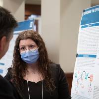 Cell and Molecular Biology graduate student, Sabina Liskey, presenting her poster.